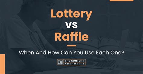 raffle vs lottery